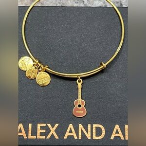 Alex and Ani NWT Gold Guitar Color Infusion Music Festival Bracelet Vintage/RARE